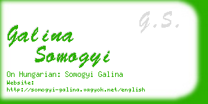 galina somogyi business card